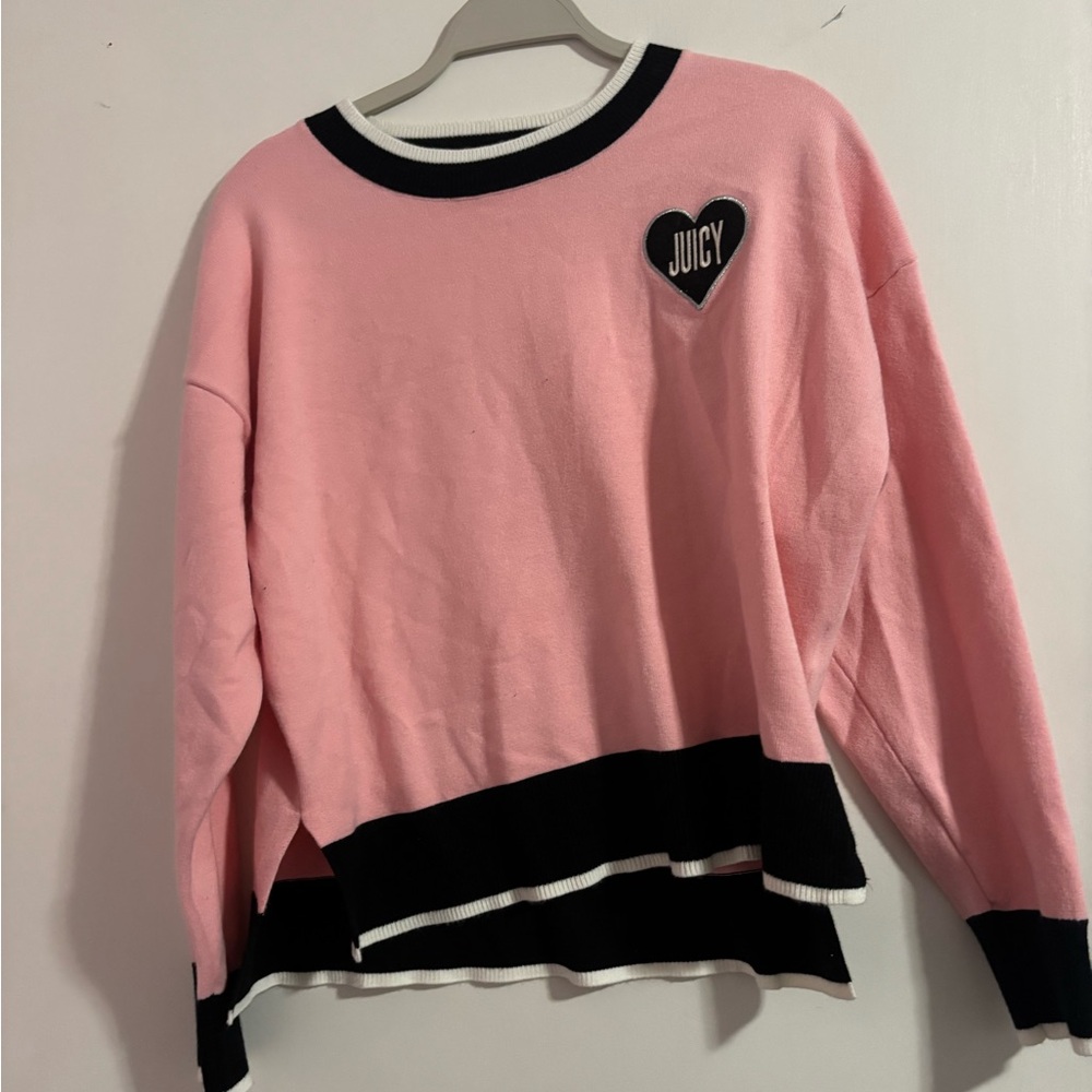 Juicy Couture Pink and Black Knit Top